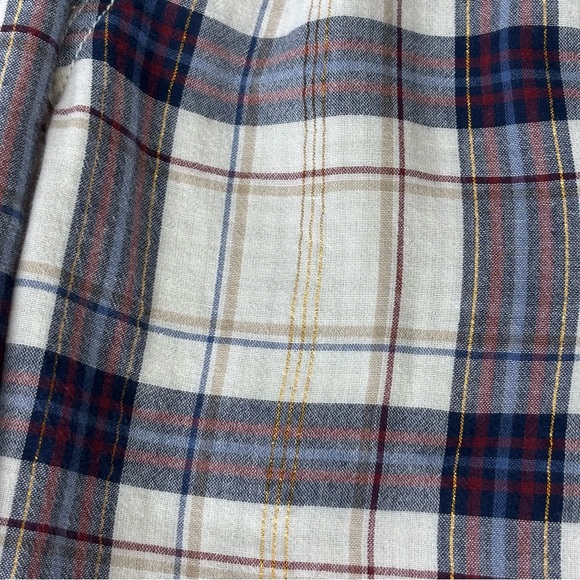 Hatley Plaid Button Front Shirt - Blue and Cream - Picture 4 of 8